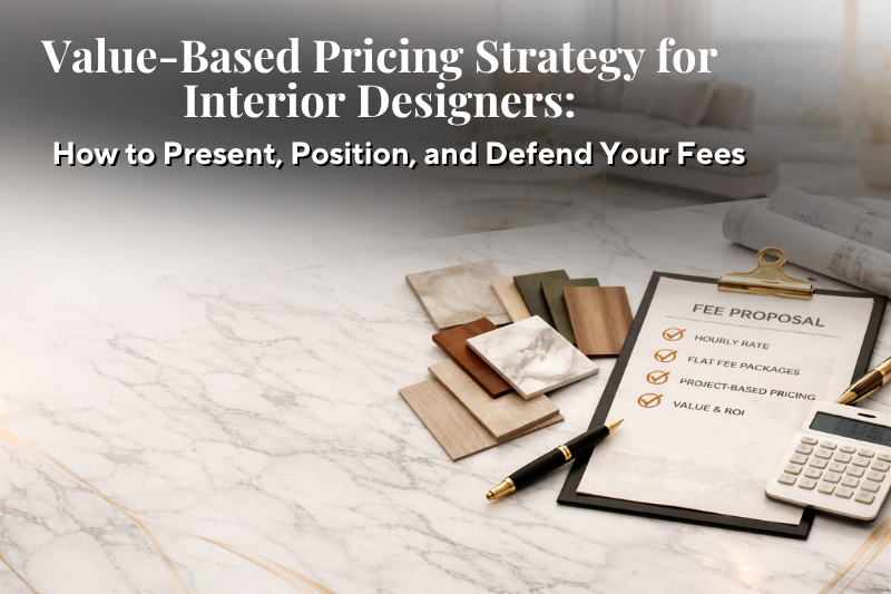 Value-Based Pricing Strategy for Interior Designers How to Present, Position, and Defend Your Fees