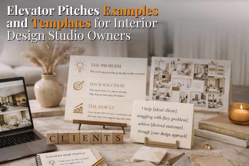 Elevator Pitch Examples and Templates for Interior Design Business