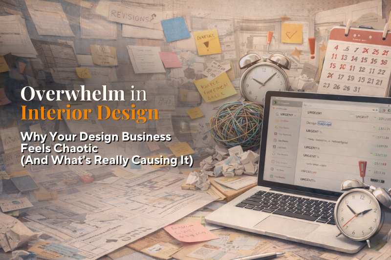 Overwhelm in Interior Design Why Your Design Business Feels Chaotic (And What’s Really Causing It)