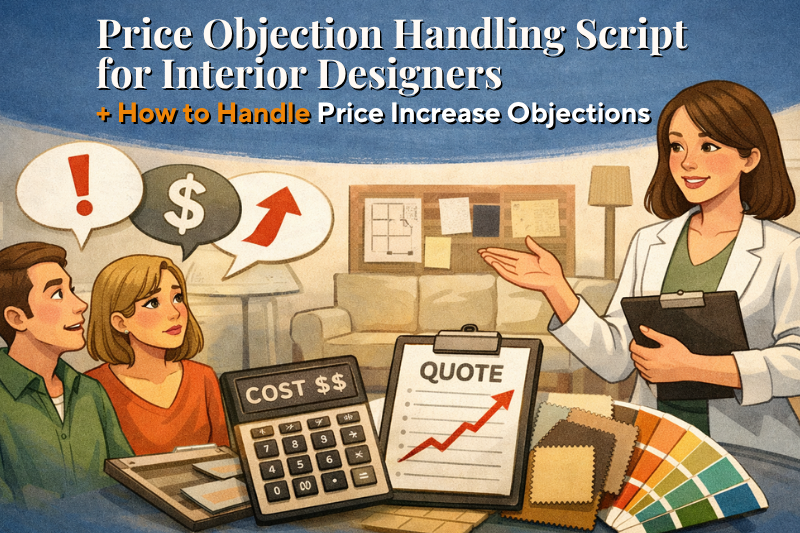 Price Objection Handling Script for Interior Designers (+ How to Handle Price Increase Objections)